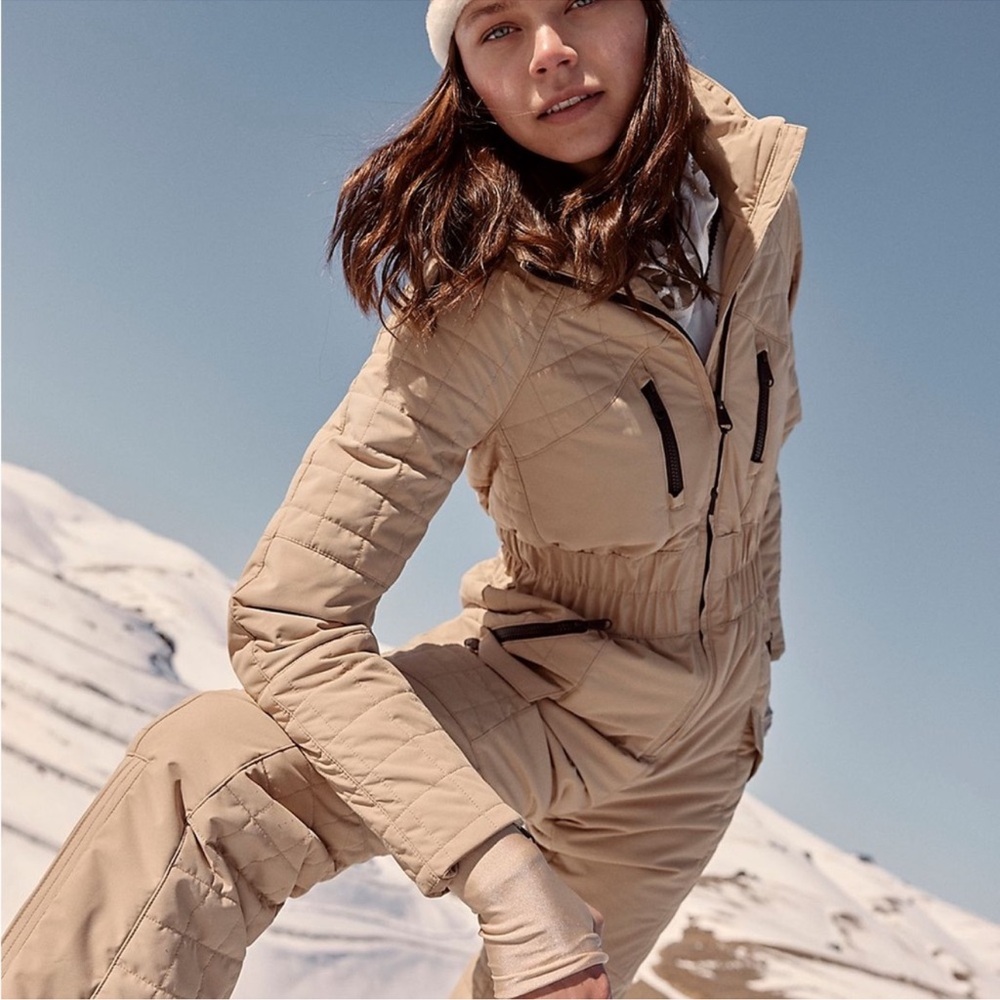 Free People Fp Movement All Prepped Ski Suit SOLD OUT ONLINE Almond Oil $548